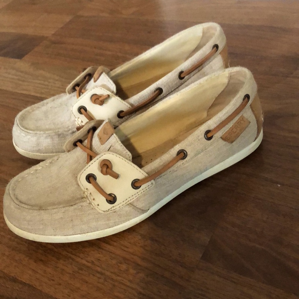 Sperry Coil Ivy Boat Shoe- Canvas Oat